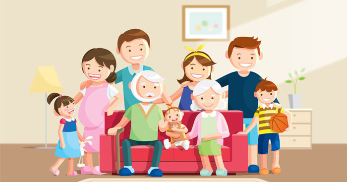Trò chuyện về người thân của bé