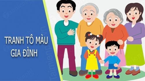 Vẽ tô màu gia đình
